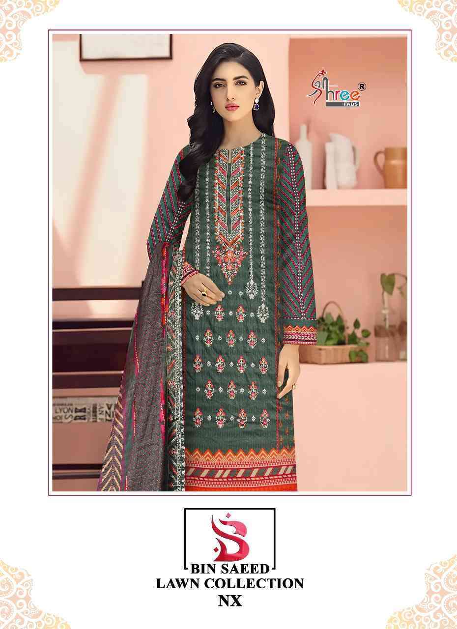 BIN SAEED LAWN NX BY SHREE FABS 2469 TO 2473 SERIES PURE LAWN PAKISTANI DRESSES