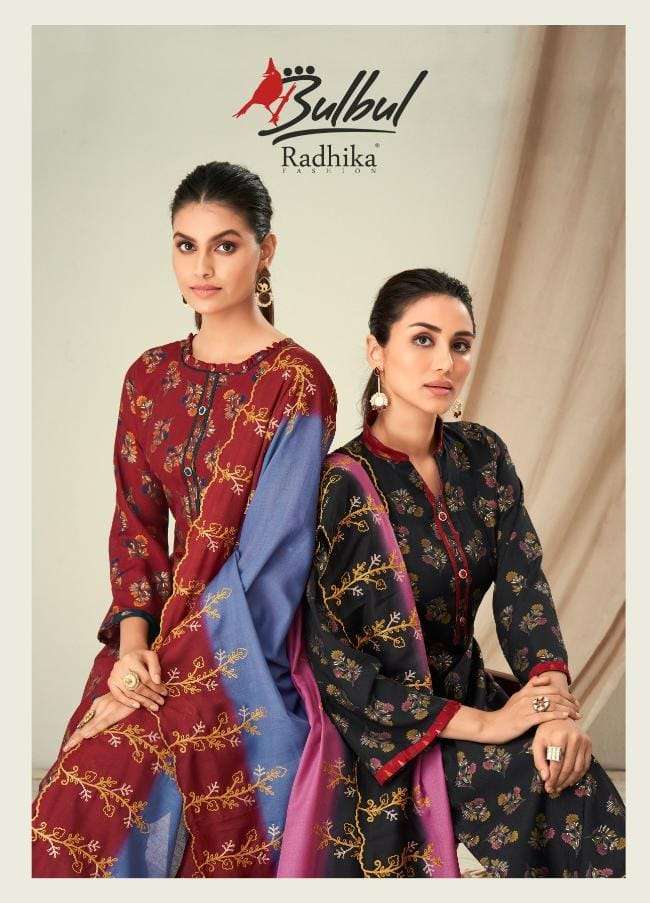 BUL BOL BY RADHIKA FASHION 30001 TO 30008 SERIES VISCOSE FOIL PRINTED WORK DRESSES