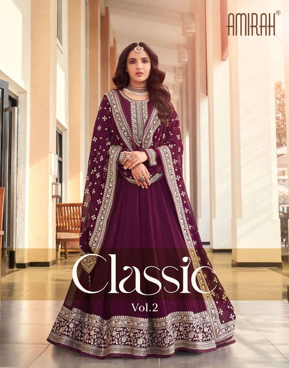 CLASSIC VOL-2 BY AMIRAH 16061 TO 16064 SERIES GEORGETTE EMBROIDERY ANARKALI DRESSES