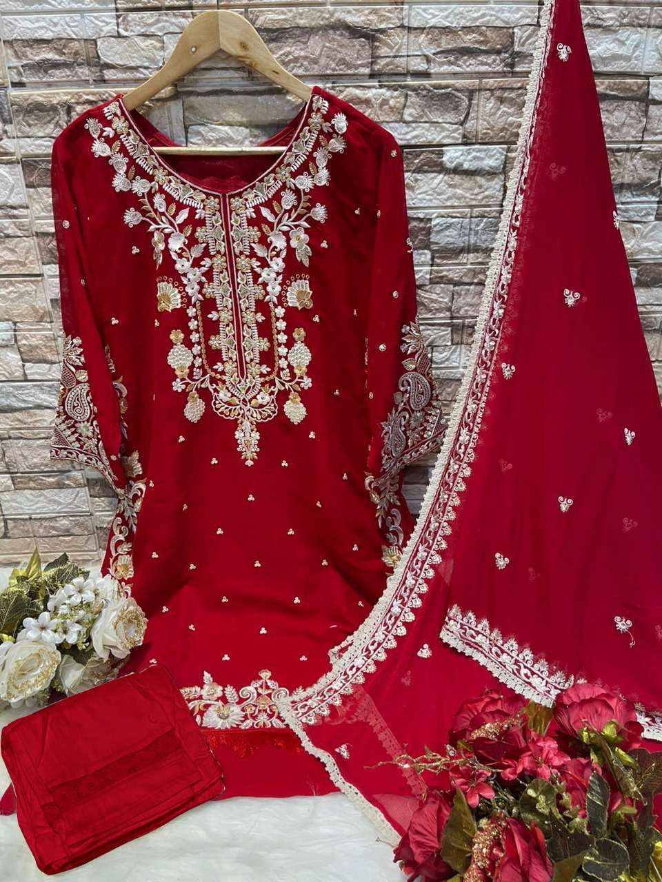 D-289 HIT DESIGN BY DEEPSY SUITS GEORGETTE EMBROIDERY PAKISTANI STITCHED DRESS