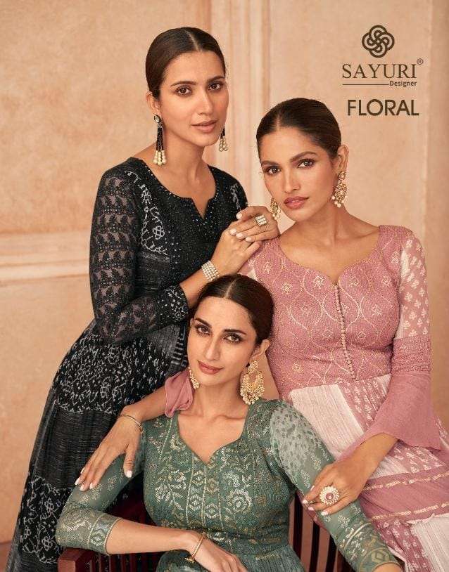 FLORAL BY SAYURI 5233 TO 5235 SERIES GEORGETTE EMBROIDERY GOWNS