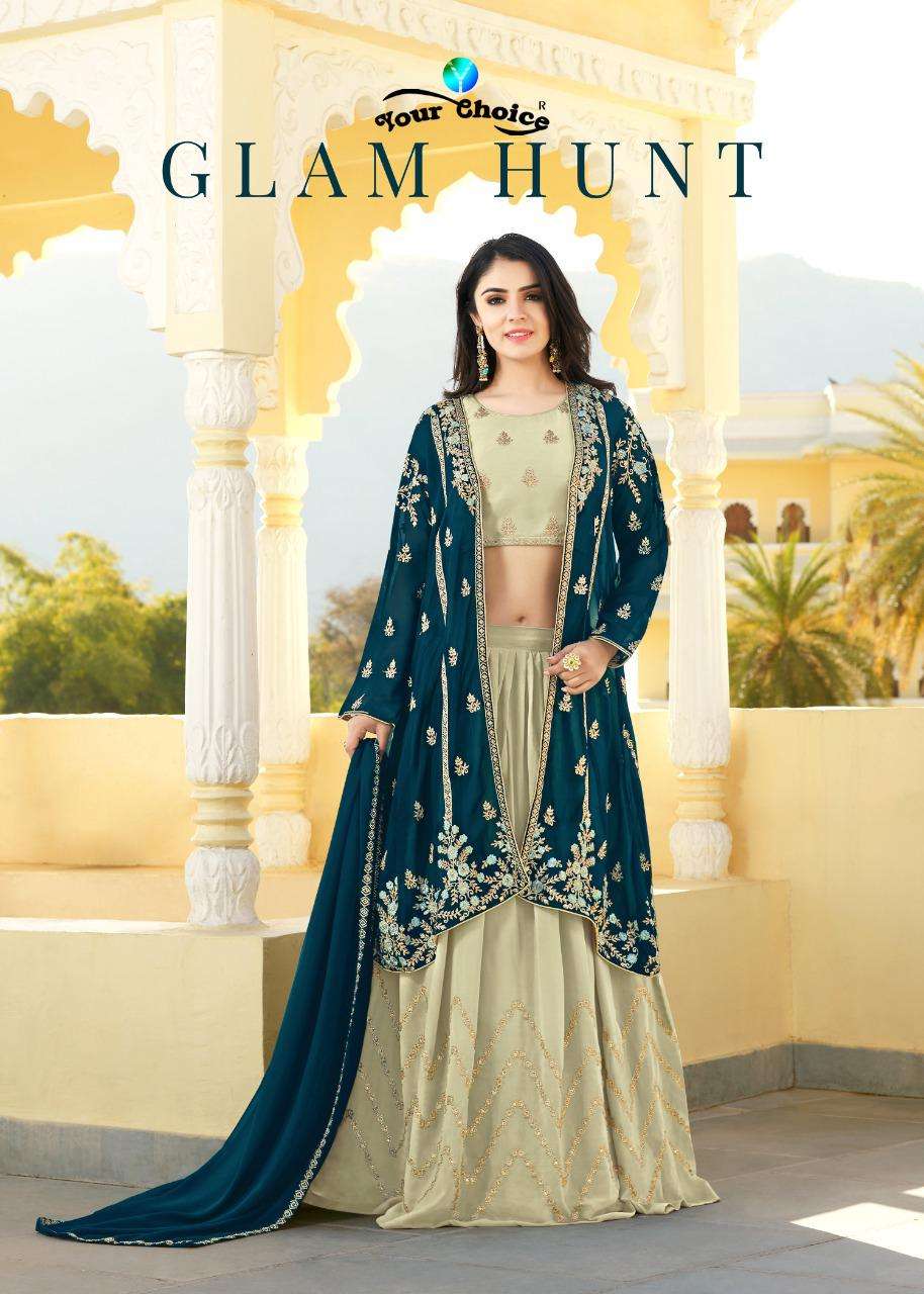 GLAM HUNT BY YOUR CHOICE 4134 TO 4137 SERIES HEAVY GEORGETTE EMBROIDERY WORK DRESSES