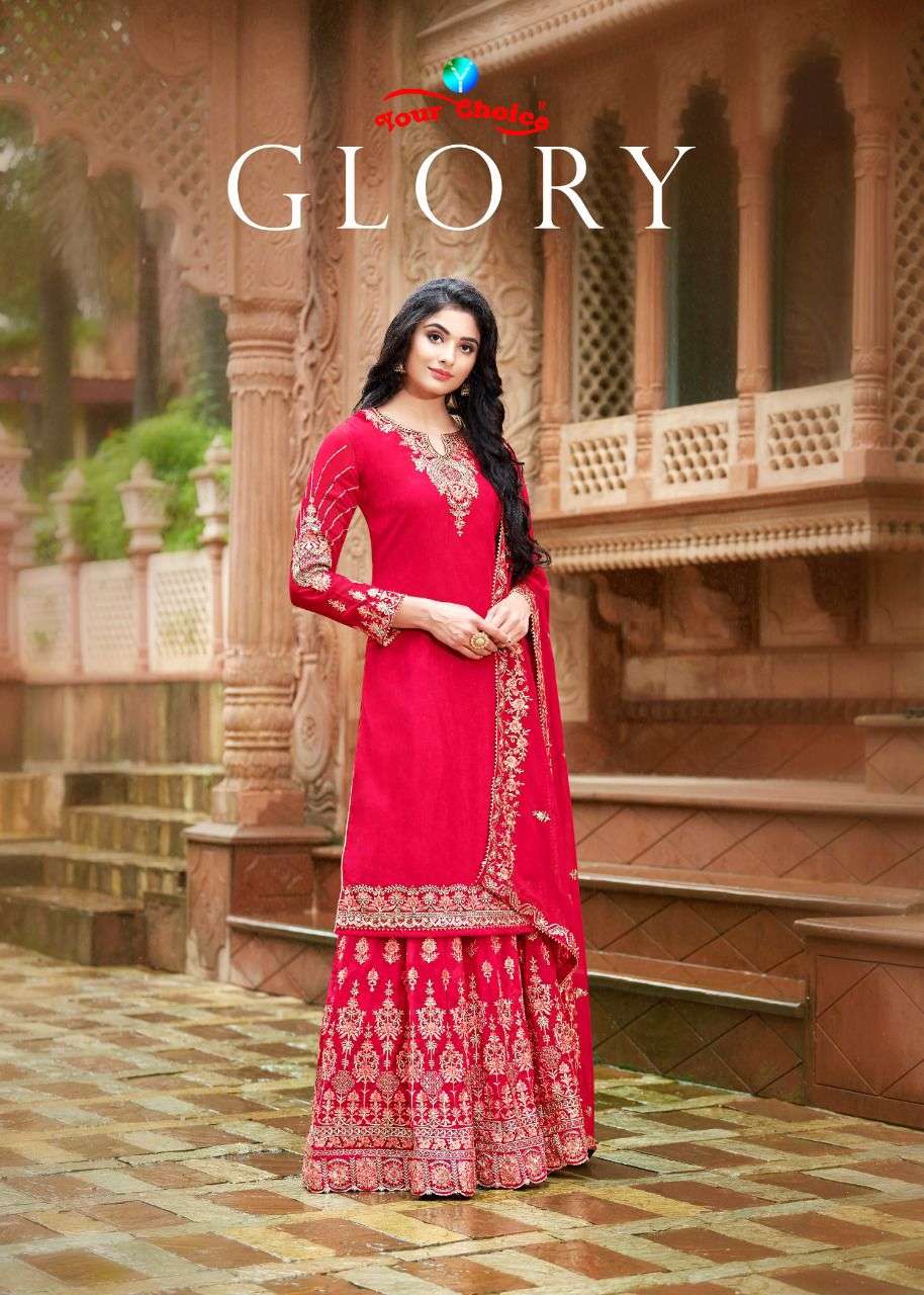 GLORY BY YOUR CHOICE 4152 TO 4155 SERIES BLOOMING GEORGETTE WORK DRESSES