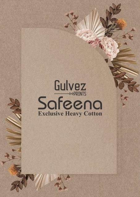 GULVEZ SAFEENA BY AQSAWHOLESALE 2001 TO 2006 SERIES PURE CAMBRIC COTTON PRINT DRESSES