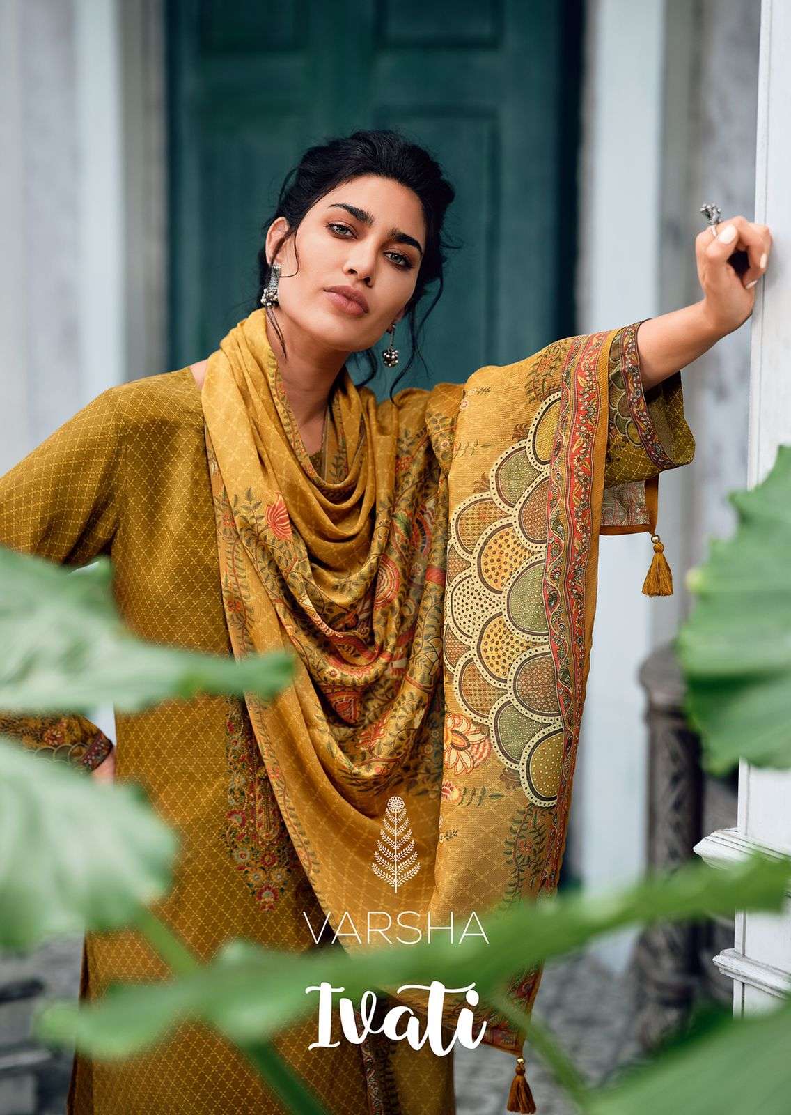 IVATI BY VARSHA IVA-01 TO IVA-04 SERIES VISCOSE CREPE DIGITAL PRINT WITH EMBROIDERY WORK DRESSES