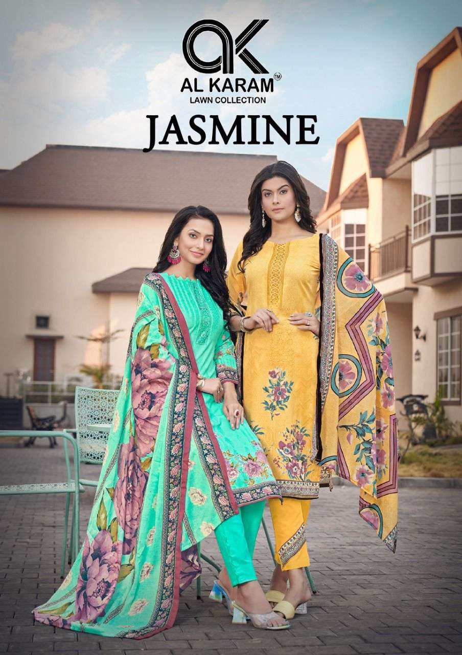 JASMINE BY AL KARAM 1001 TO 1010 SERIES PURE SOFT COTTON PRINT DRESSES