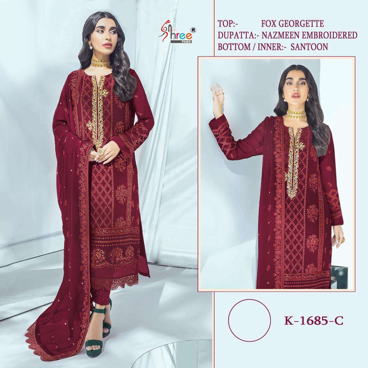 K-1682 C HIT DESIGN BY SHREE FABS FAUX GEORGETTE PAKISTANI DRESS