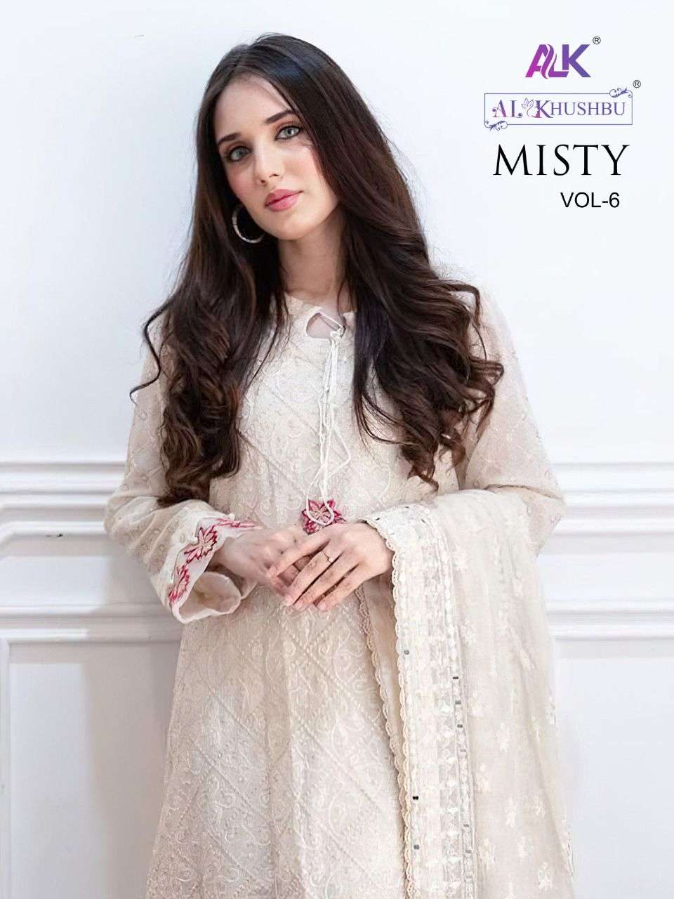 MISTY VOL-6 BY AL KHUSHBU ALK-4005 TO ALK-4007 SERIES GEORGETTE WITH HEAVY EMBROIDERY WORK DRESSES