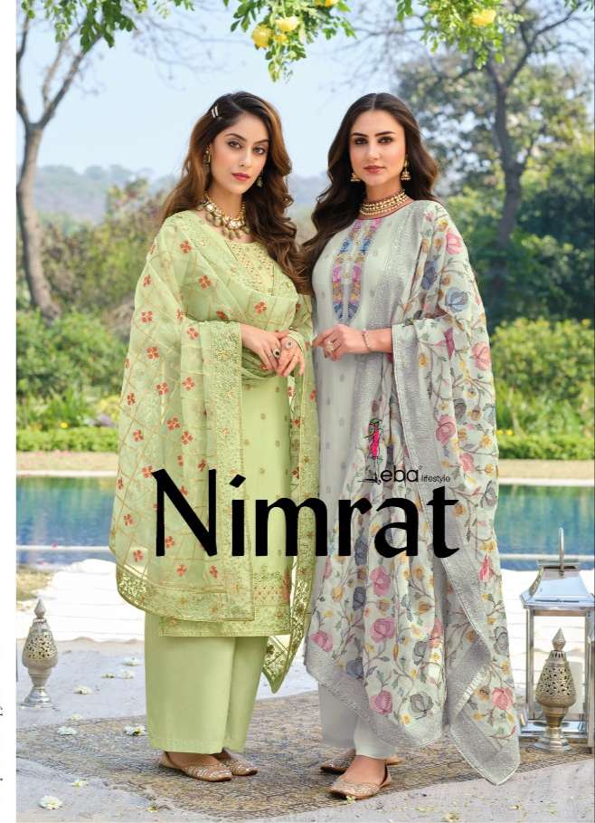 NIMRAT BY EBA LFESTYLE 1431 TO 1434 SERIES PURE VISCOSE ORGANZA HEAVY EMBROIDERY WORK DRESSES