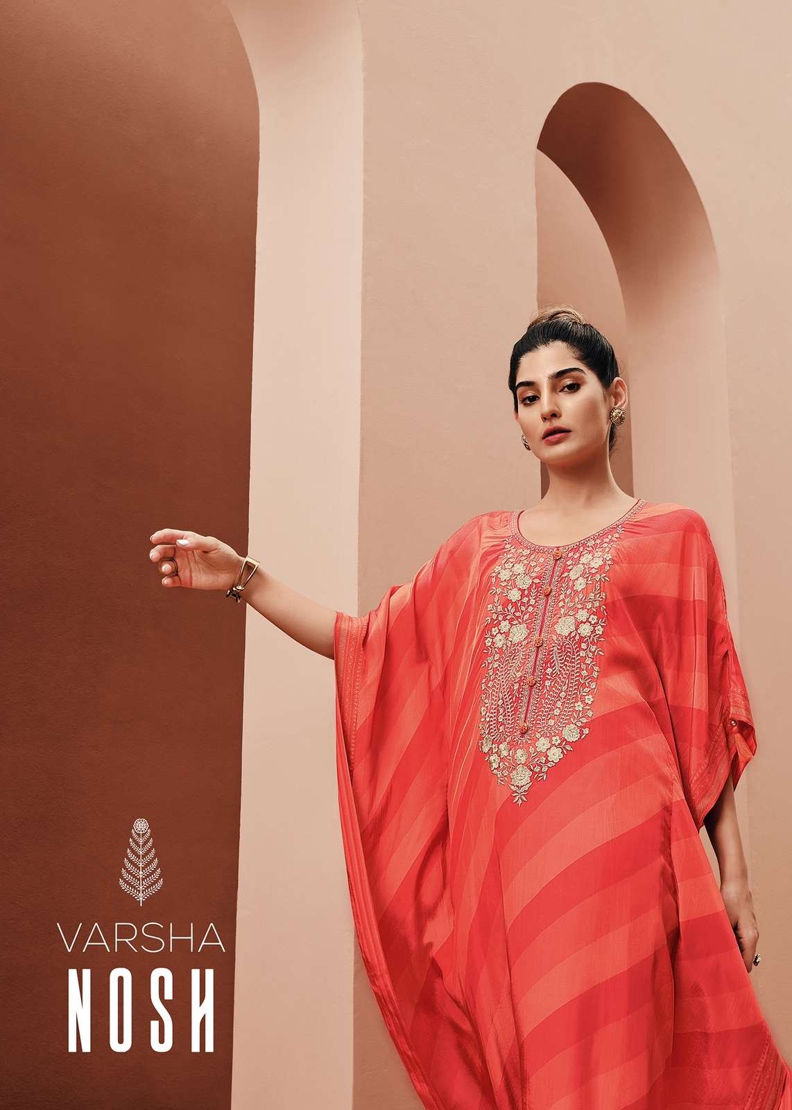 NOSH BY VARSHA 01 TO 04 VISCOSE CREPE DIGITAL PRINTED WITH EMBROIDERY WORK DRESSES