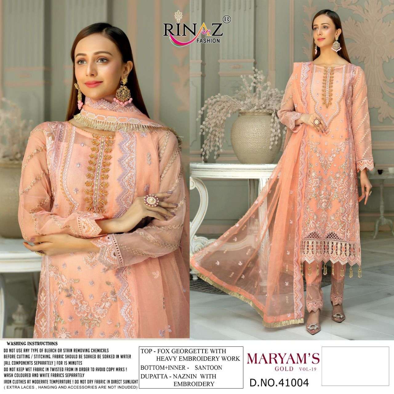 RINAZ 41004 HIT DESIGN BY RINAZ FASHION FAUX GEORGETTE PAKISTANI DRESS