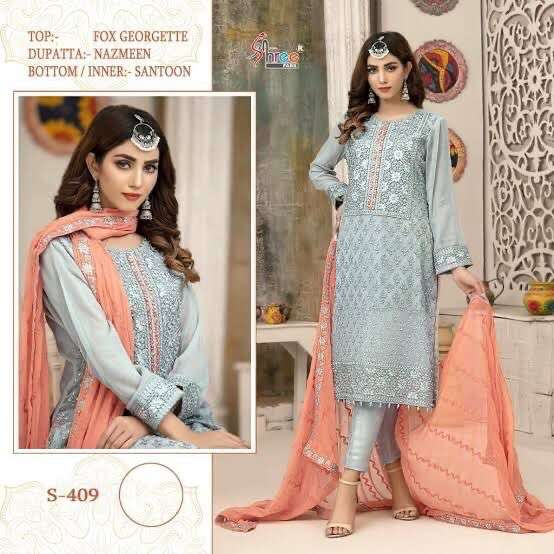 S-409 HIT DESIGN BY SHREE FABS FAUX GEORGETTE PAKISTANI DRESS