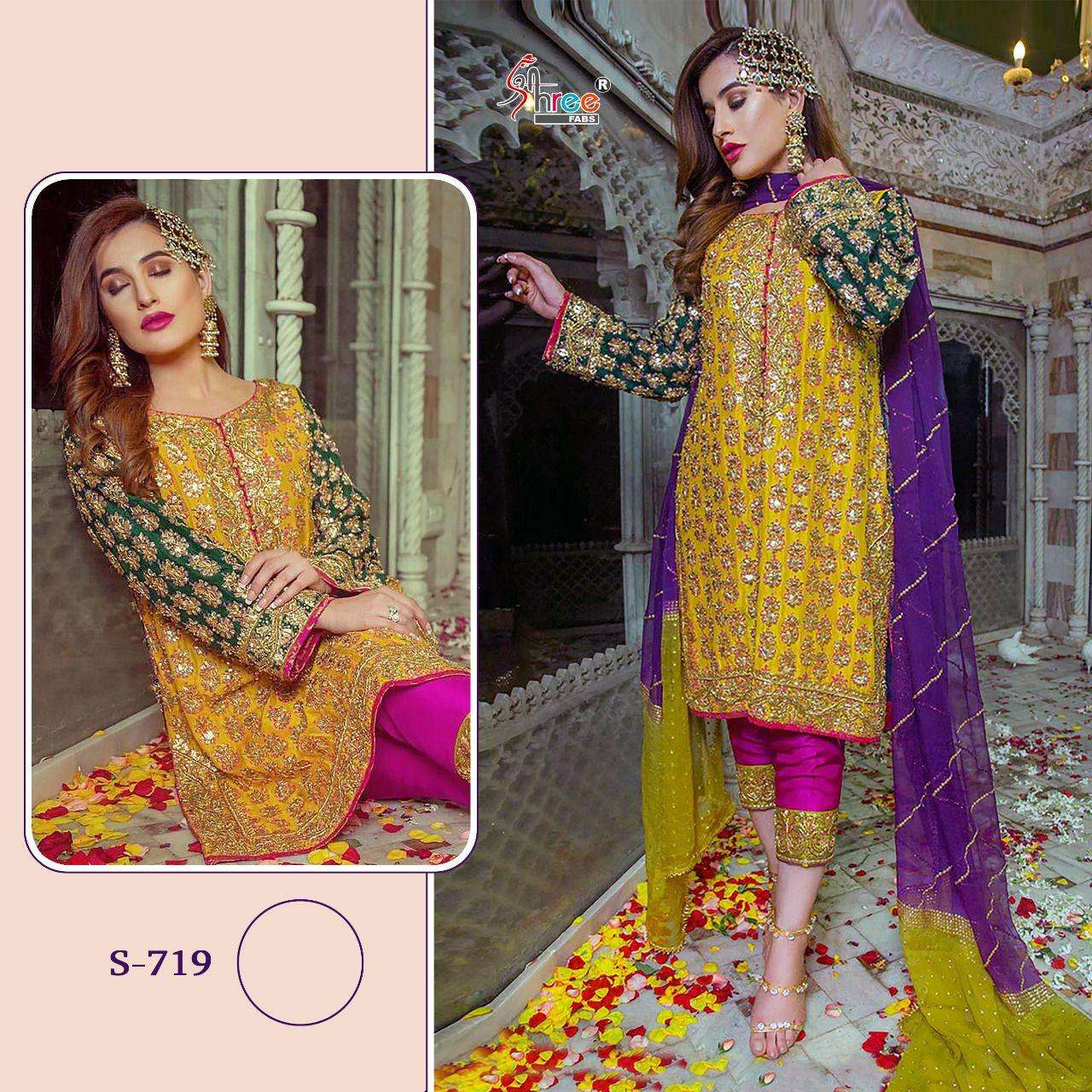 S-719 HIT DESIGN BY SHREE FABS ORGANZA WORK PAKISTANI DRESS