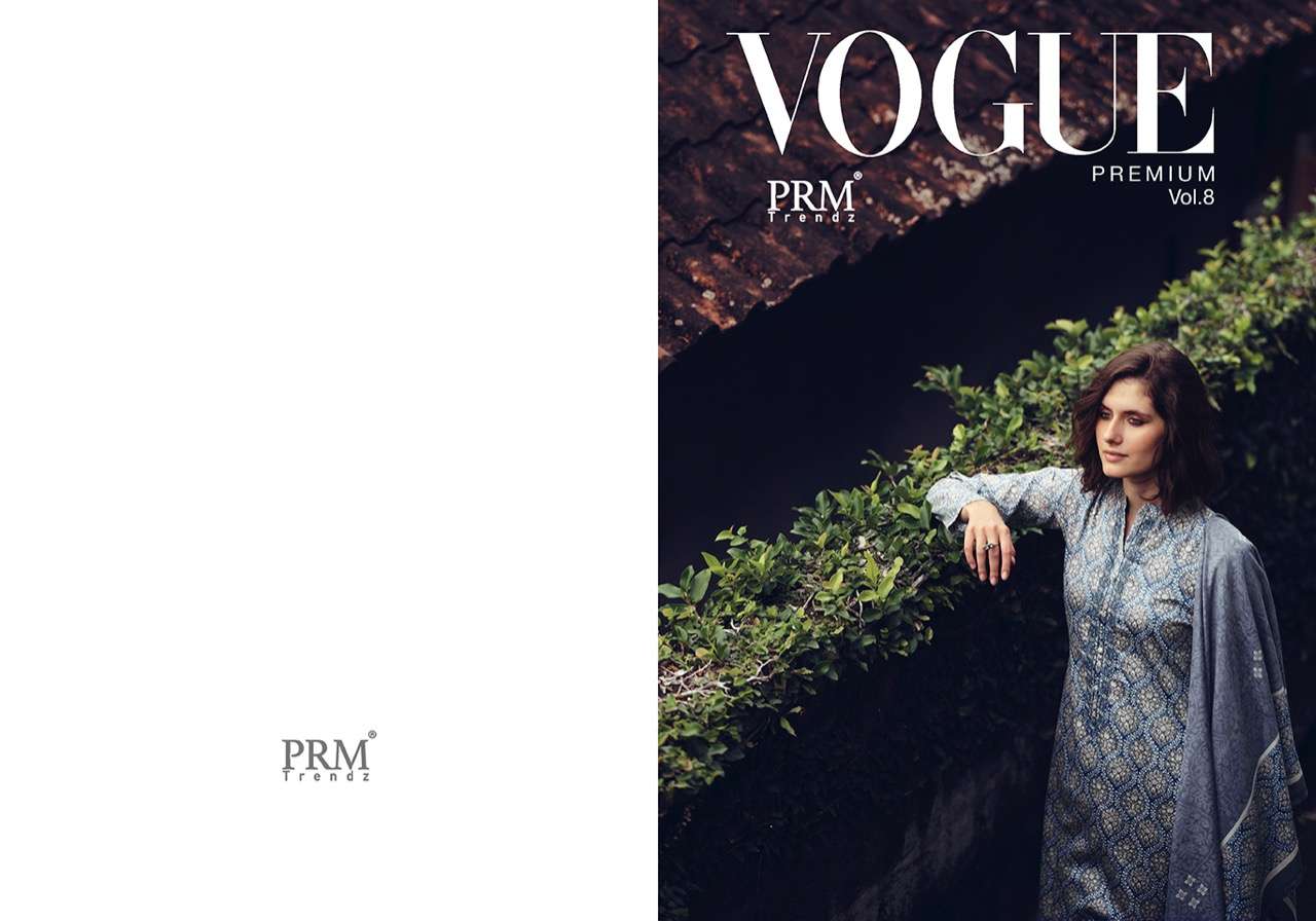  VOUGE VOL-8 BY PRM TRENDZ 5100 TO 5109 SERIES JAAM SILK WITH FENCY WORK DRESSES