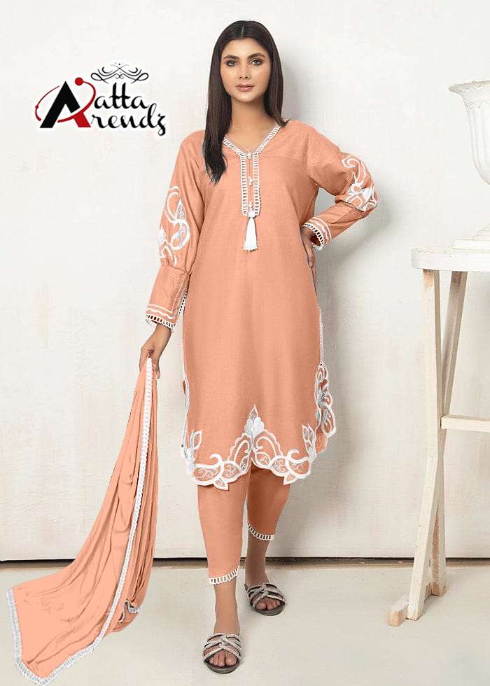 AATTA 2712 COLOURS BY AATTA TRENDZ PURE GEORGETTE EMBROIDERY STITCHED DRESSES