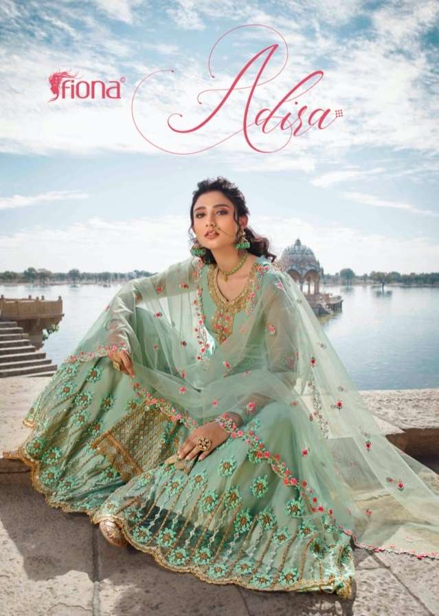 ADIRA BY FIONA 23161 TO 23164 SERIES NET HEAVY WORK SHARARA SUITS