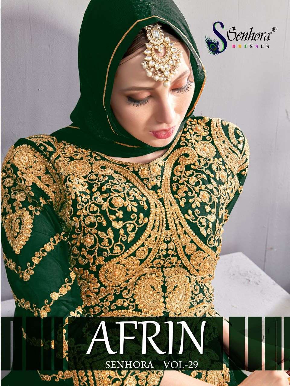 AFRIN VOL-29 BY SENHORA DRESSES 19001 TO 29004 SERIES REAL GEORGETTE WITH HEAVY EMBROIDERY DRESSES