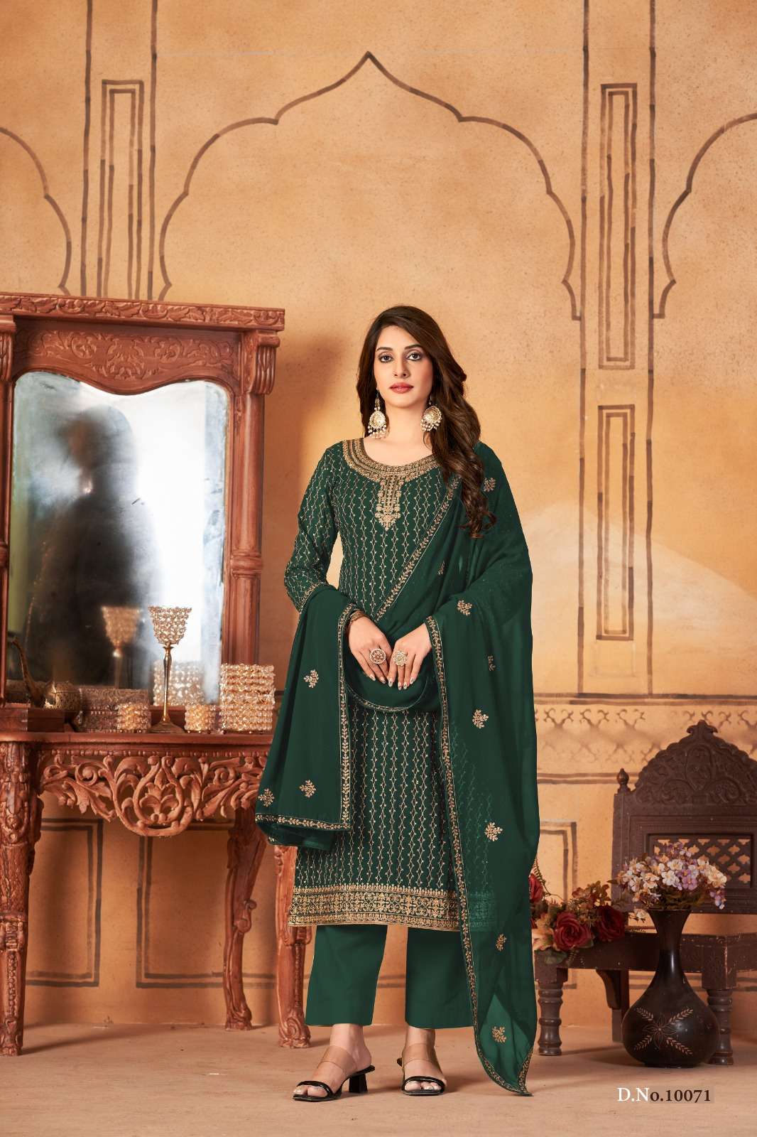 ANJUBAA VOL-7 BY TWISHA 10071 TO 10074 SERES FOX GEORGETTE EMBROIDERY DRESSES