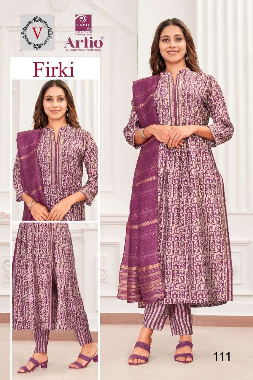 ARTIO FIRKI BY KAPIL TRENDZ 101 TO 111 SERIES MODAL PRINT STITCHED DRESSES