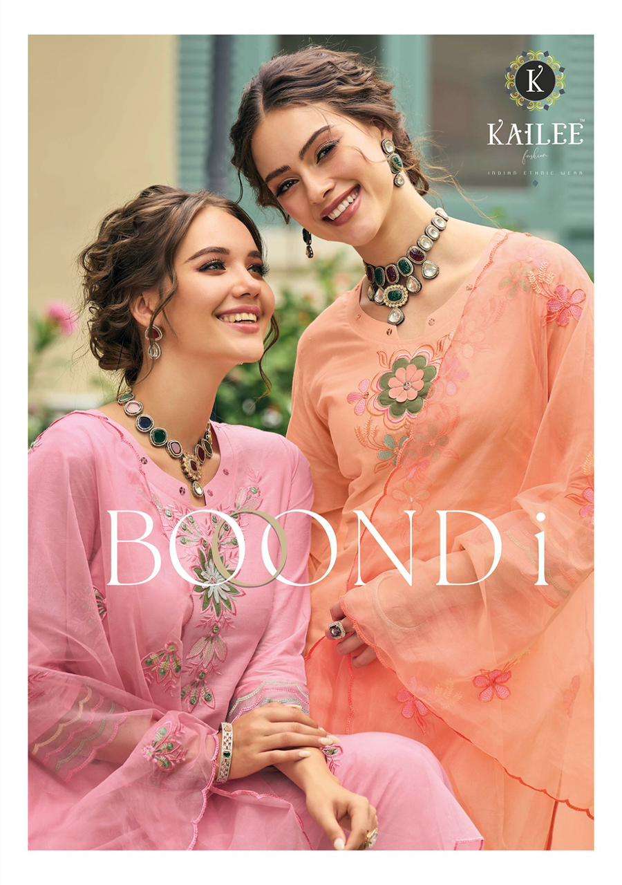 BOONDI BY KAILEE FASHION 40011 TO 40016 SERIES PURE COTTON FANCY WORK STITCHED DRESSES