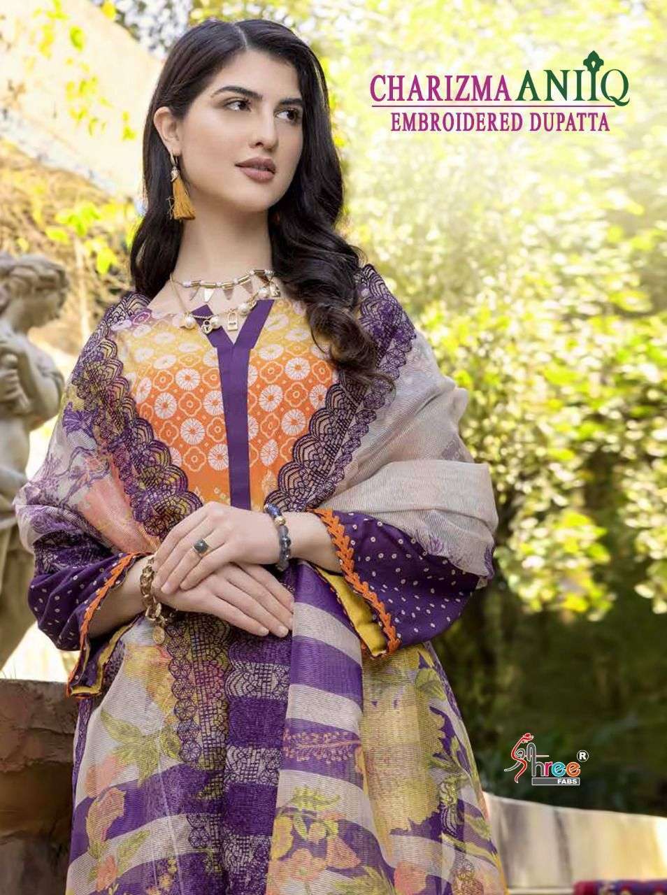 CHARIZMA ANIQ EMBROIDERED COLLECTION BY SHREE FABS 2239 TO 2245 COTTON PAKISTANI DRESSES