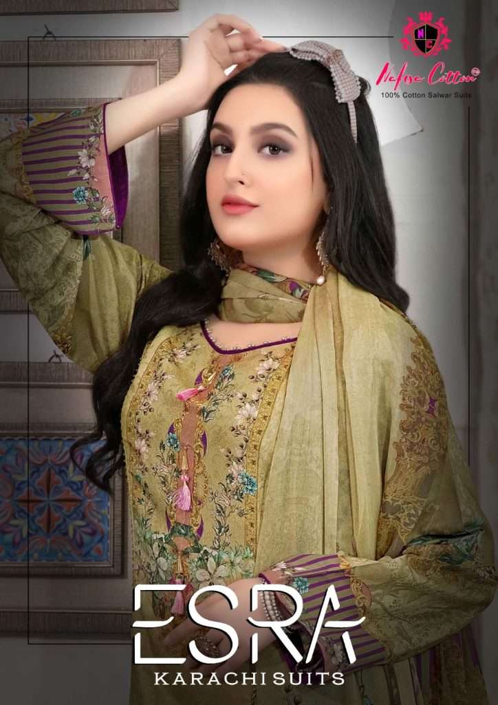 ESRA BY NAFISA COTTON 1001 TO 1006 SERIES PURE COTTON PRINT DRESSES