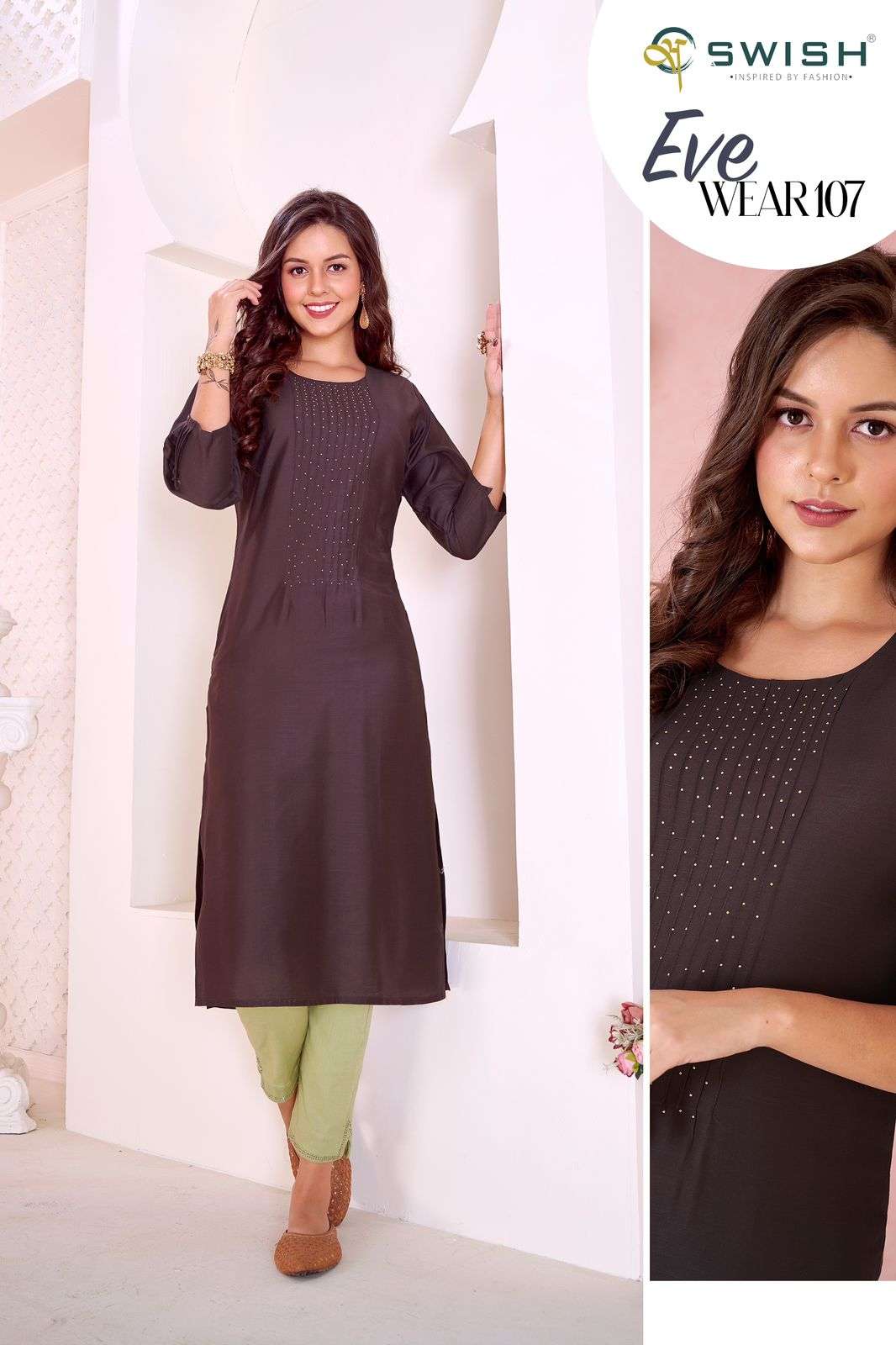 EVE PARTY BY SWISH 101 TO 106 SERIES RICH LIVA VISCOSE KURTIS