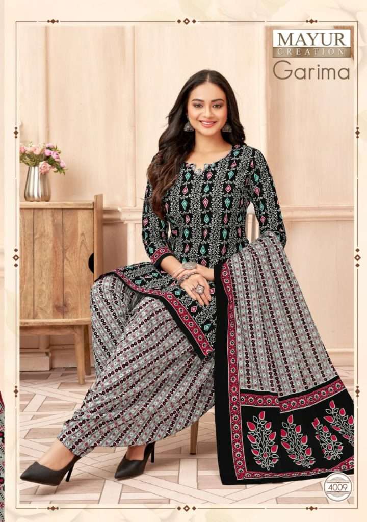 GARIMA BY MAYUR CREATION 4001 TO 4010 SERIES COTTON PRINT PATIYALA DRESSES