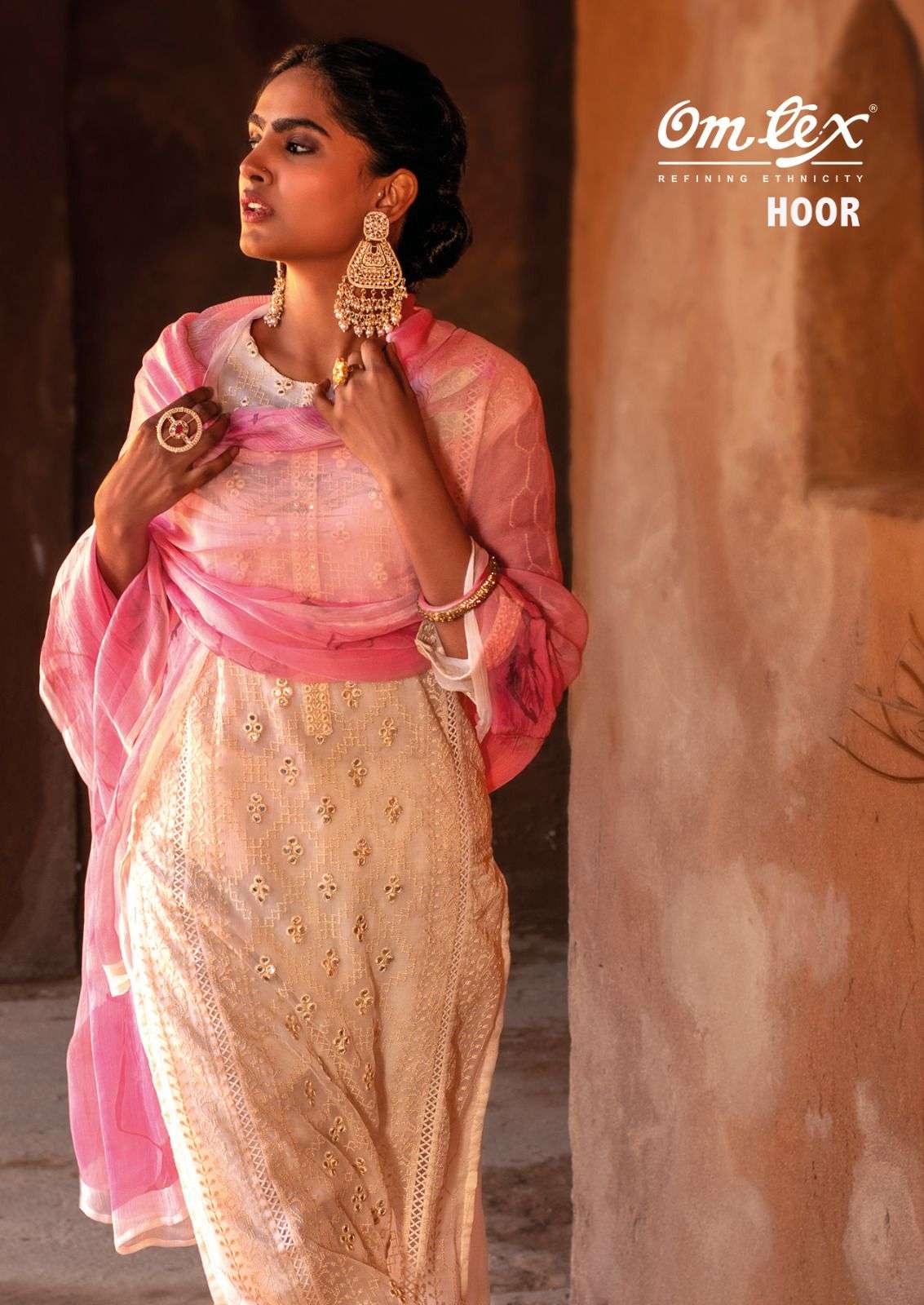 HOOR BY MO TEX 1361-A TO 1361-D SERIES PURE COTTON EMBROIDERY WORK DRESSES