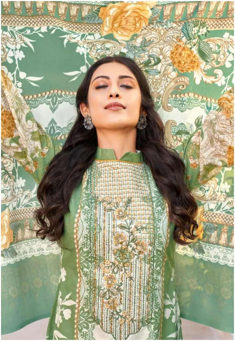 JASHN-E-ISHQ BY LEVISHA 1013 TO 1020 SERIES CAMBRIC PAKISTANI FANCY EMBROIDERY WORK DRESSES