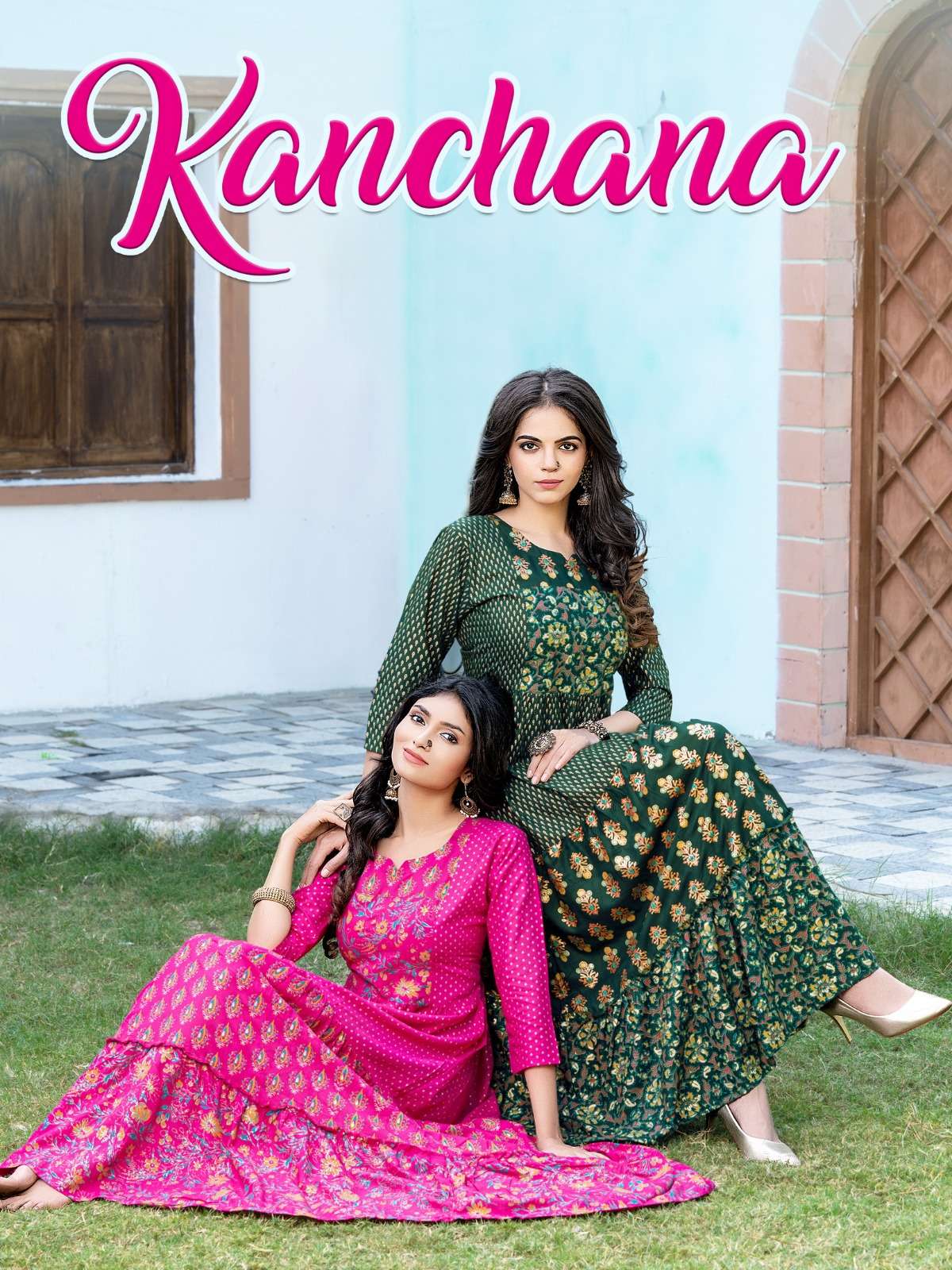 KANCHANA BY BANWERY 8001 TO 8008 SERIES RAYON FOIL PRINT KURTIS