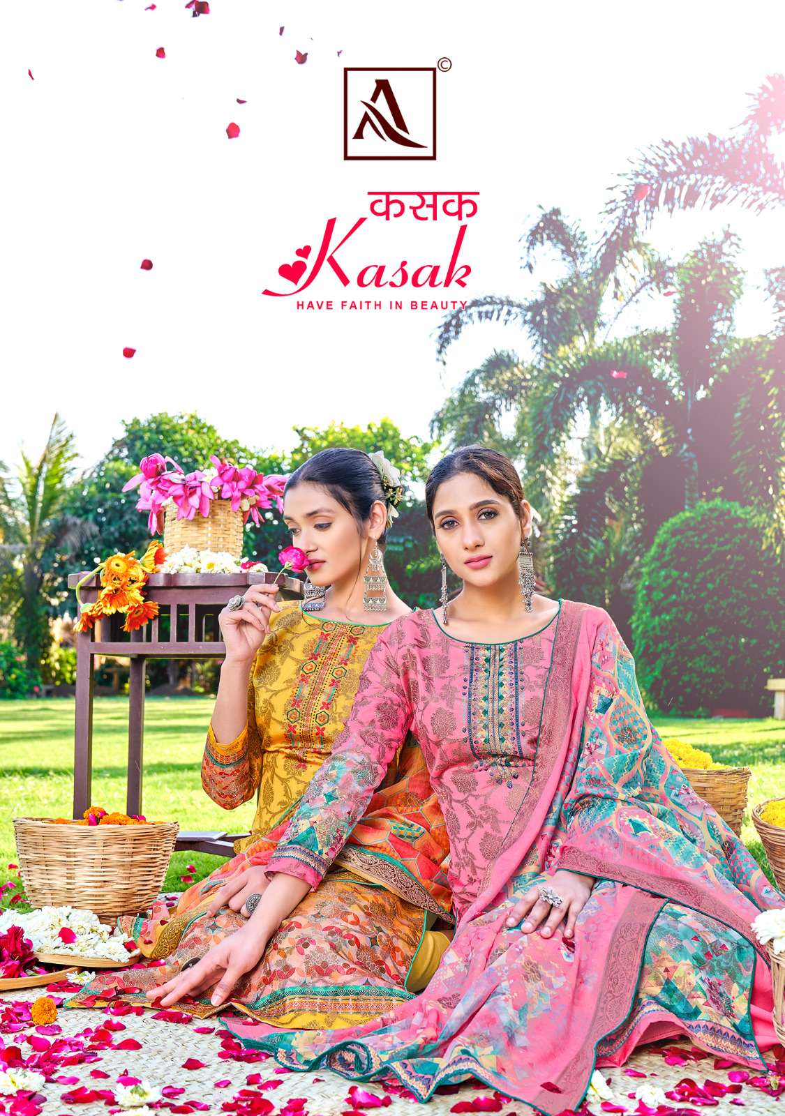 KASAK BY ALOK SUIT 1168-001 TO 1168-006 SERIES BANARASI DOLA JACQUARD DRESSES