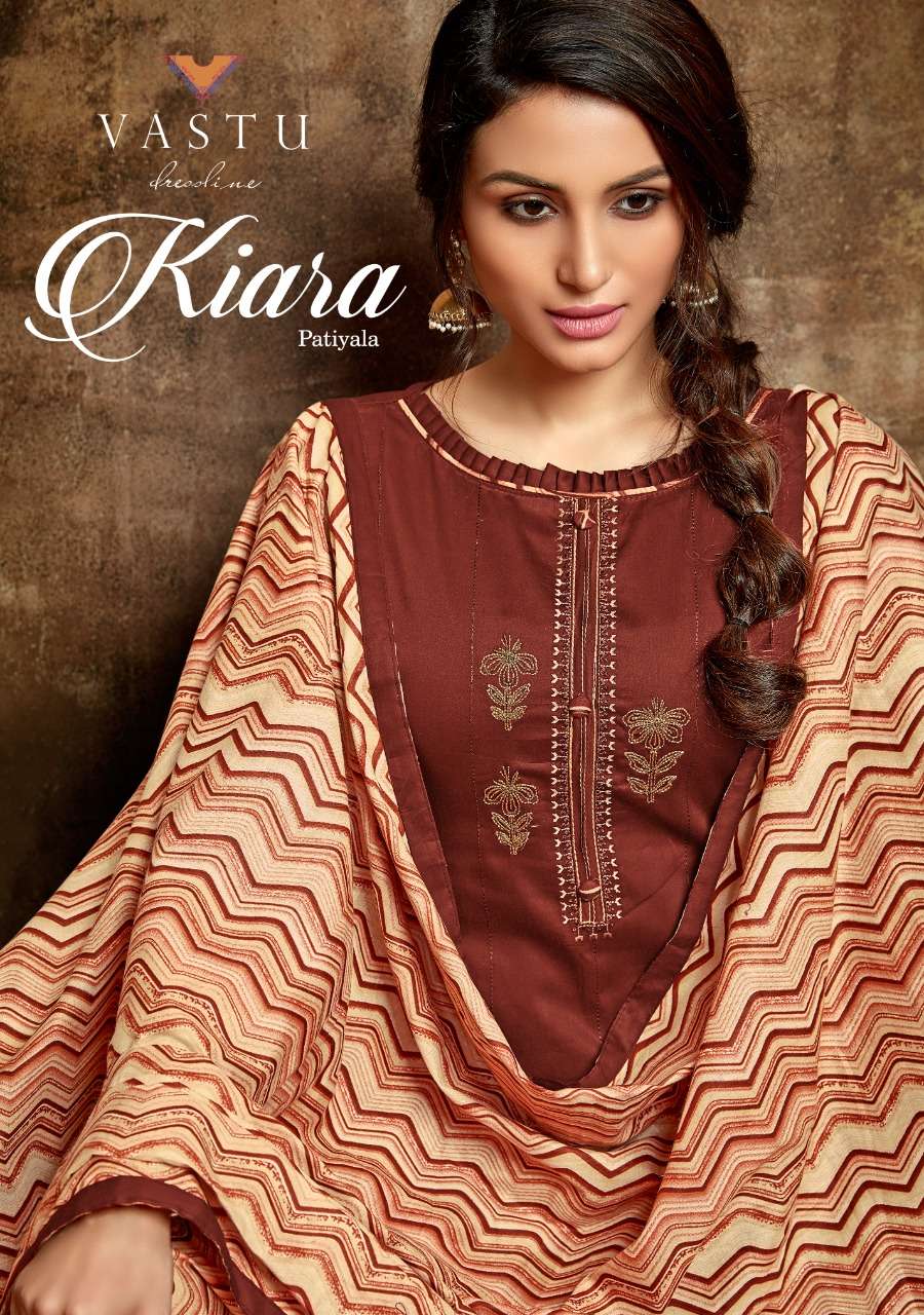 KIARA PATIYALA BY VASTU TEX 3001 TO 3005 SERIES JAAM SATIN HANDWORK DRESSES