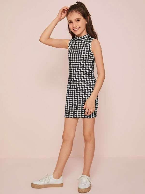 KIDS-023 BY AQSAWHOLESALE VALENTINO FABRIC PRINTED BODYCON KIDS TUNIC