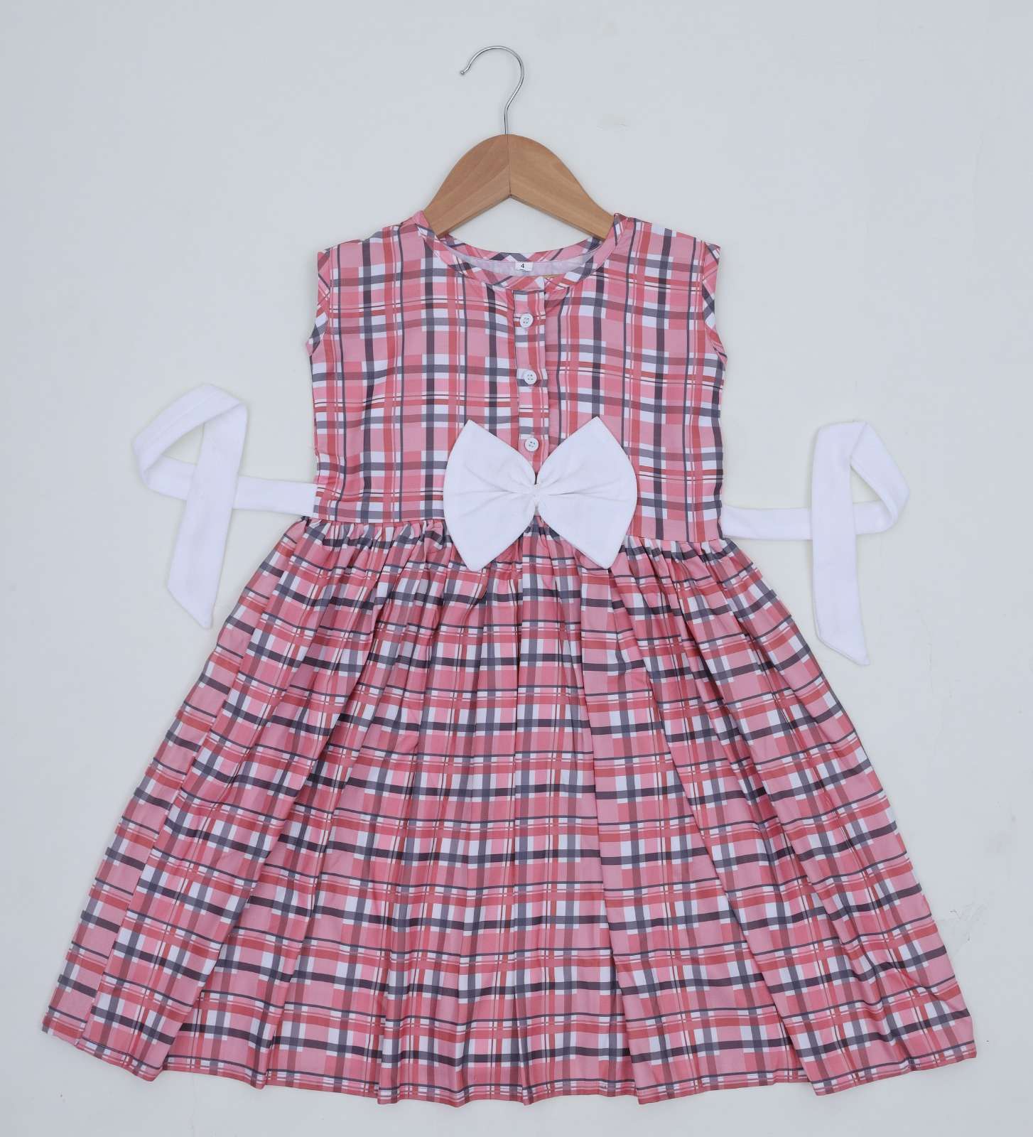 KIDS-1057 BY AQSAWHOLESALE POLY RAYON PRINT KIDS FROCK