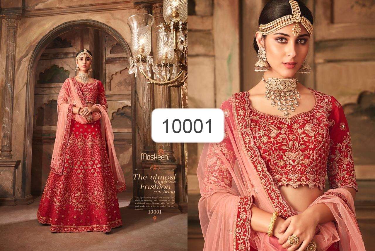 MAISHA HIT DESIGNS BY MAISHA VELVET SILK HEAVY WORK BRIDAL LEHENGAS