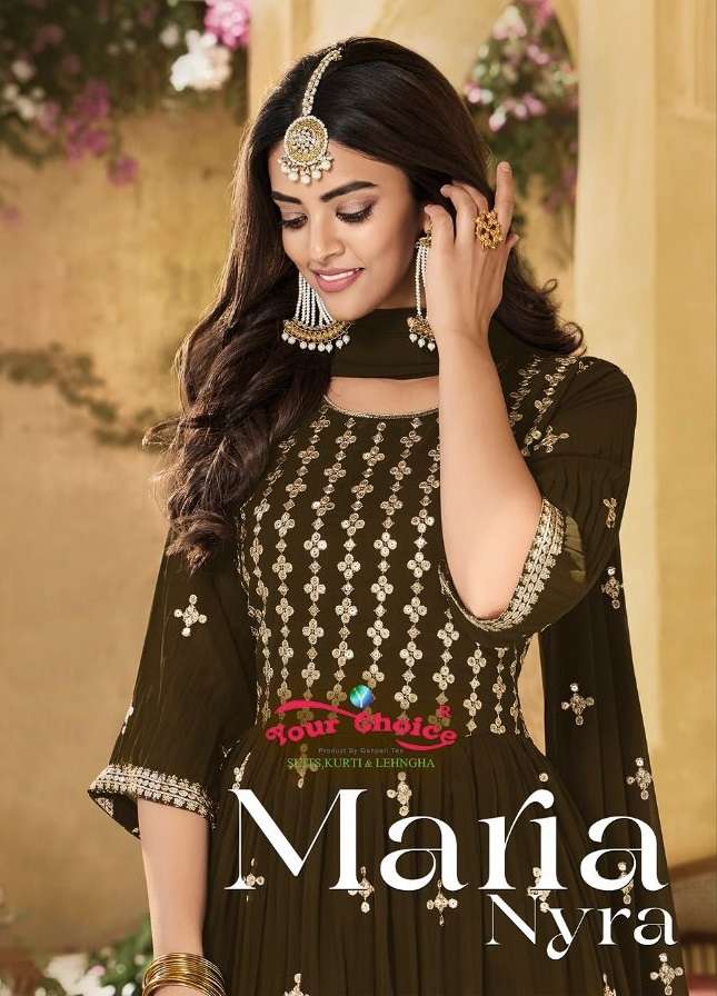 MARIA NYRA BY YOUR CHOICE 1001 TO 1006 SERIES GEORGETTE WORK STITCHED DRESSES