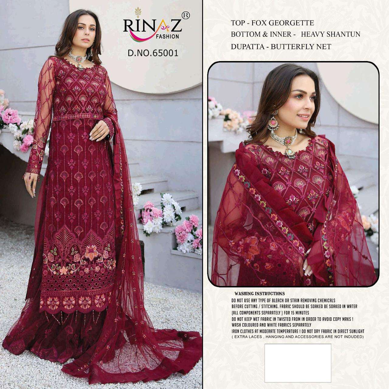 MARYAMS GOLD VOL-22 BY RINAZ FASHION 65001 TO 65004 SERIES FAUX GEORGETTE PAKISTANI DRESSES