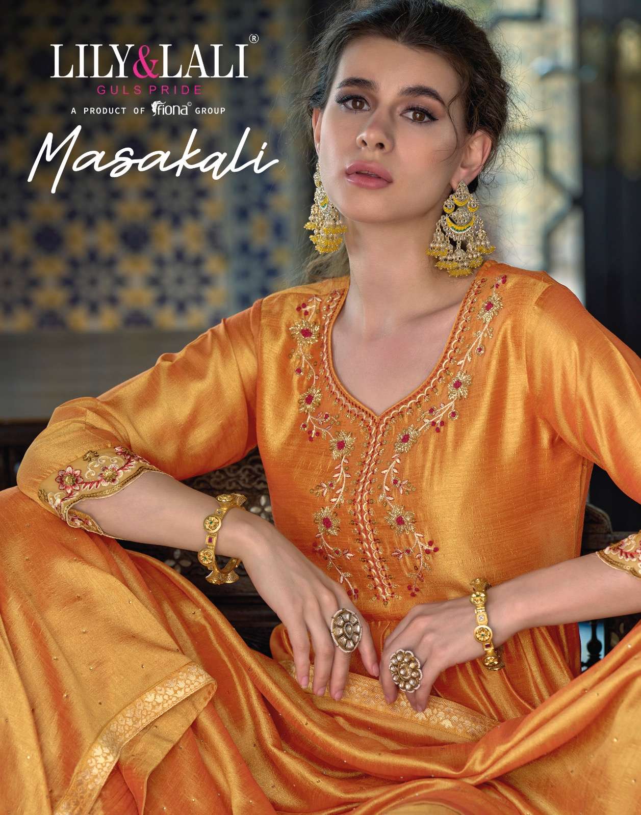 MASAKALI BY LILY & LALI 11001 TO 11006 SERIES SILK EMBROIDERY WORK STITCHED DRESSES