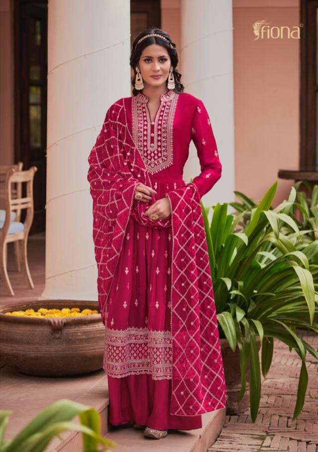 NAARITI BY FIONA 51321 TO 51326 SERIES PREMIUM GEORGETTE EMBROIDERY NYRA CUT STYLE DRESSES