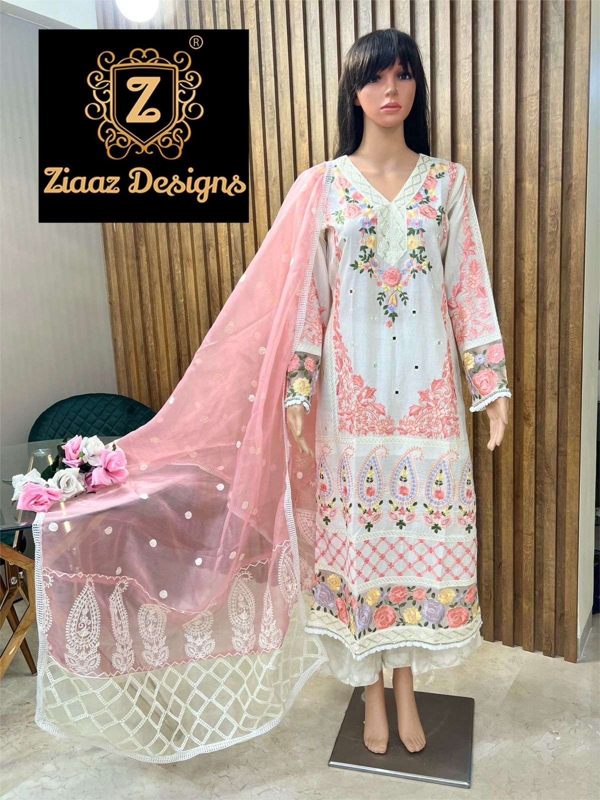 NOOR JAHAN VOL-7 BY ZIAAZ DESIGNS COTTON EMBROIDERY PAKISTANI DRESSES