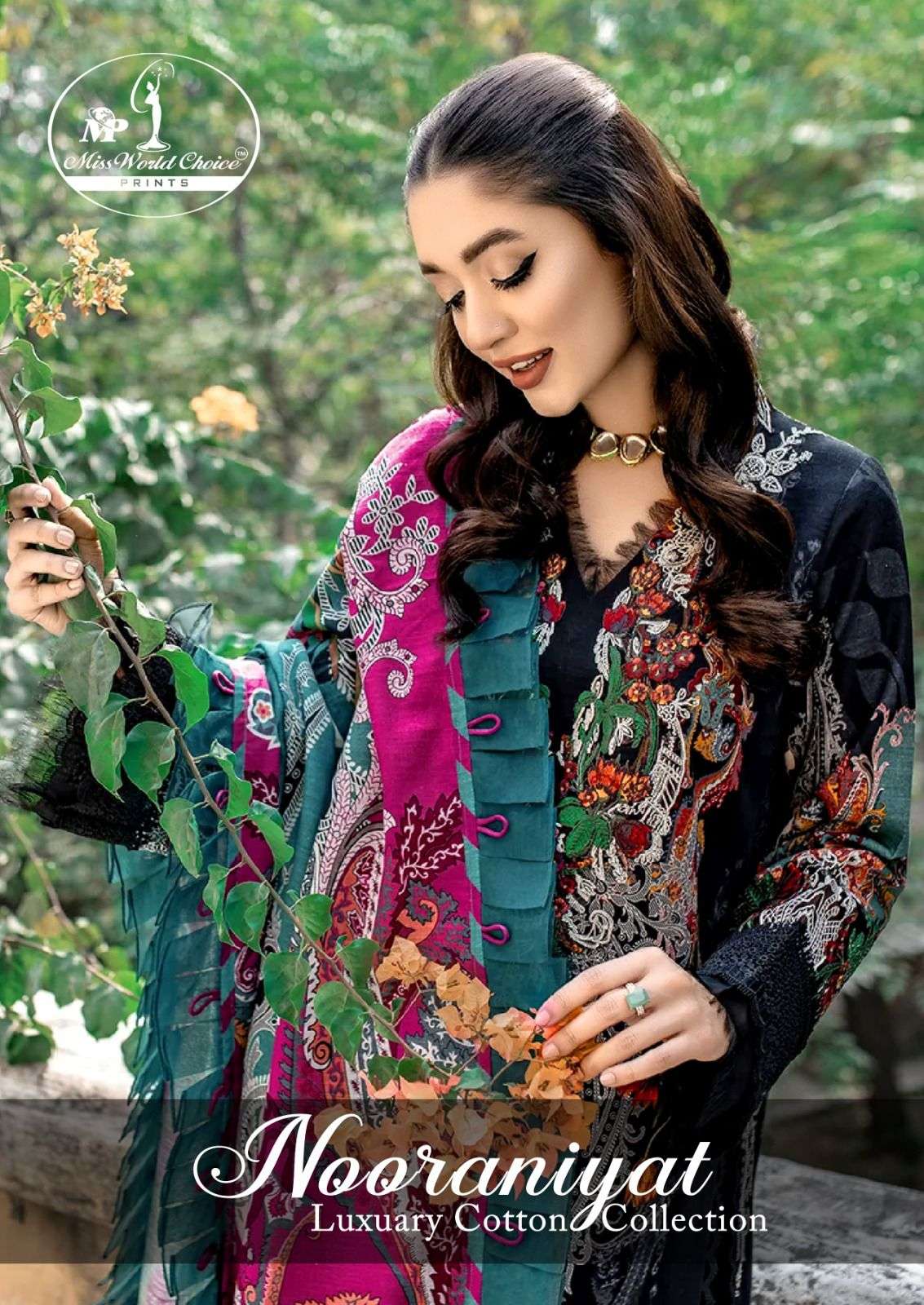 NOORANIYAT VOL-1 MISS WORLD CHOICE 1001 TO 1008 SERIES COTTON PRINT DRESSES