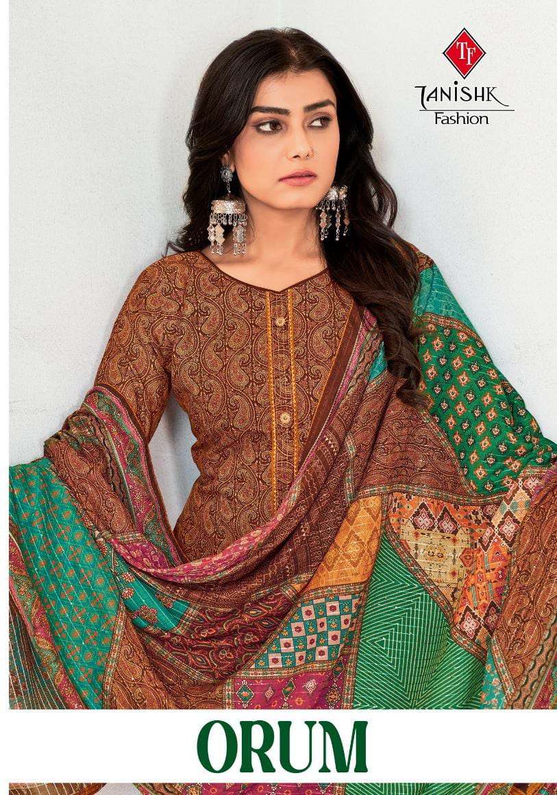 ORUM BY TANISHK FASHION 4501 TO 4506 SERIES MUSLIN DIGITAL PRINT WITH SIROSKI WORK DRESSES