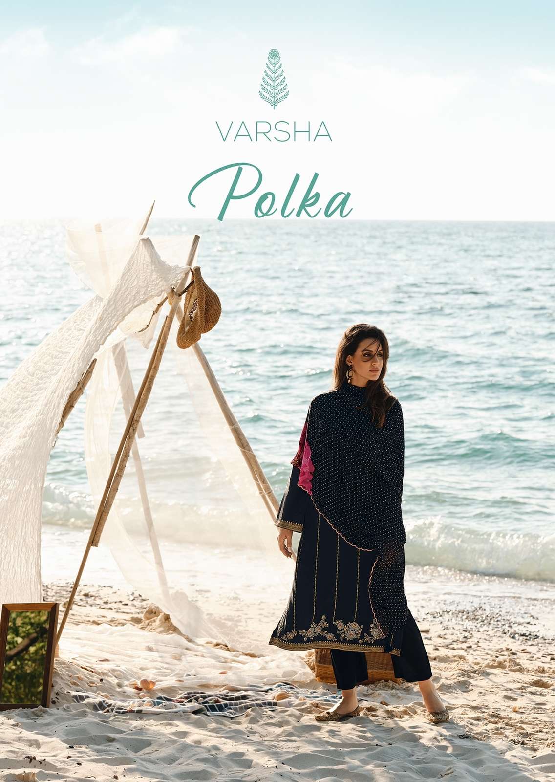 POLKA BY VARSHA 01 TO 05 SERIES VISCOSE SILK WOVAN WITH HAND WORK DRESSES