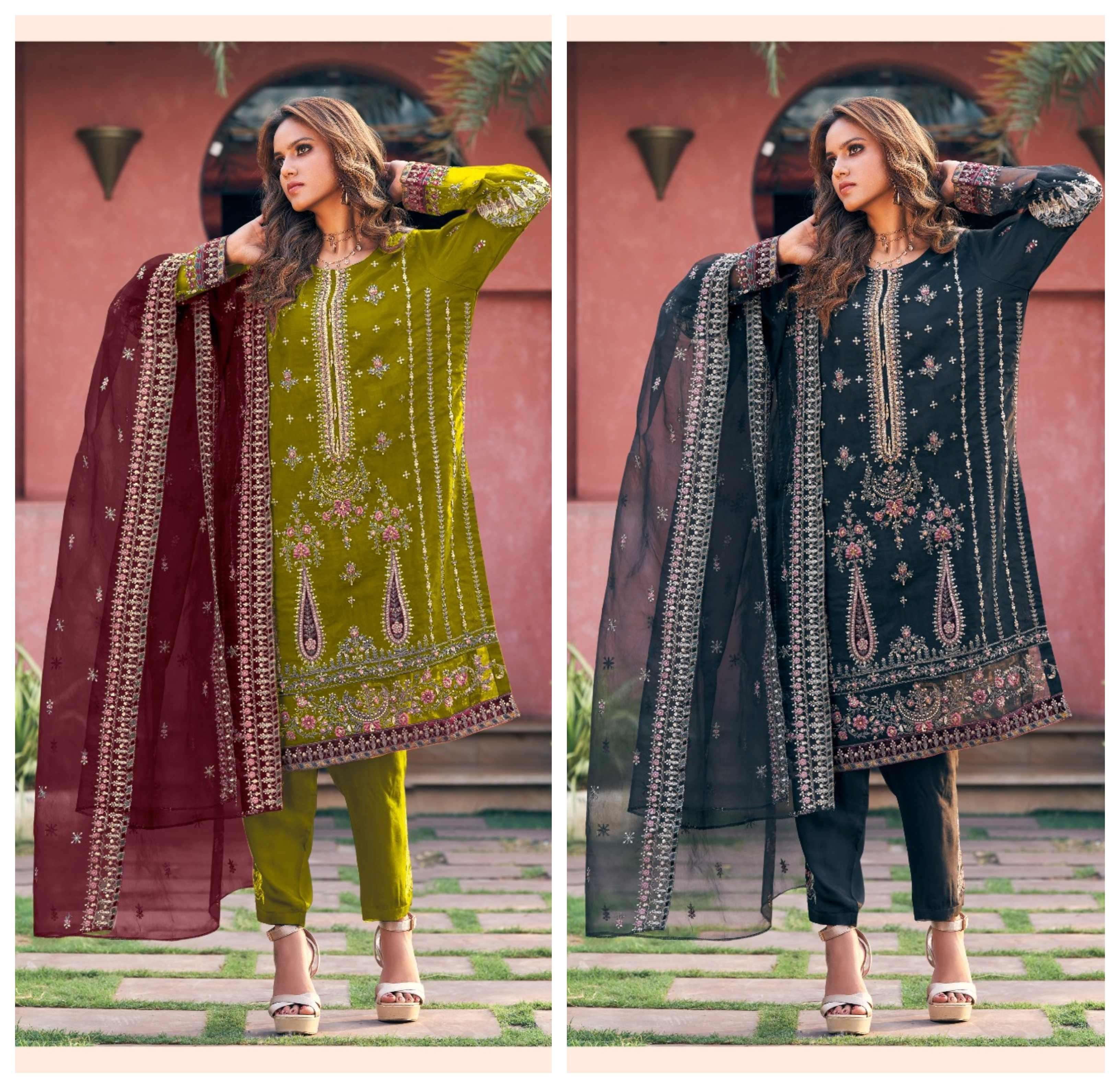 R-1067 NX BY SHREE FABS ORGANZA EMBROIDERY PAKISTANI STITCHED DRESSES