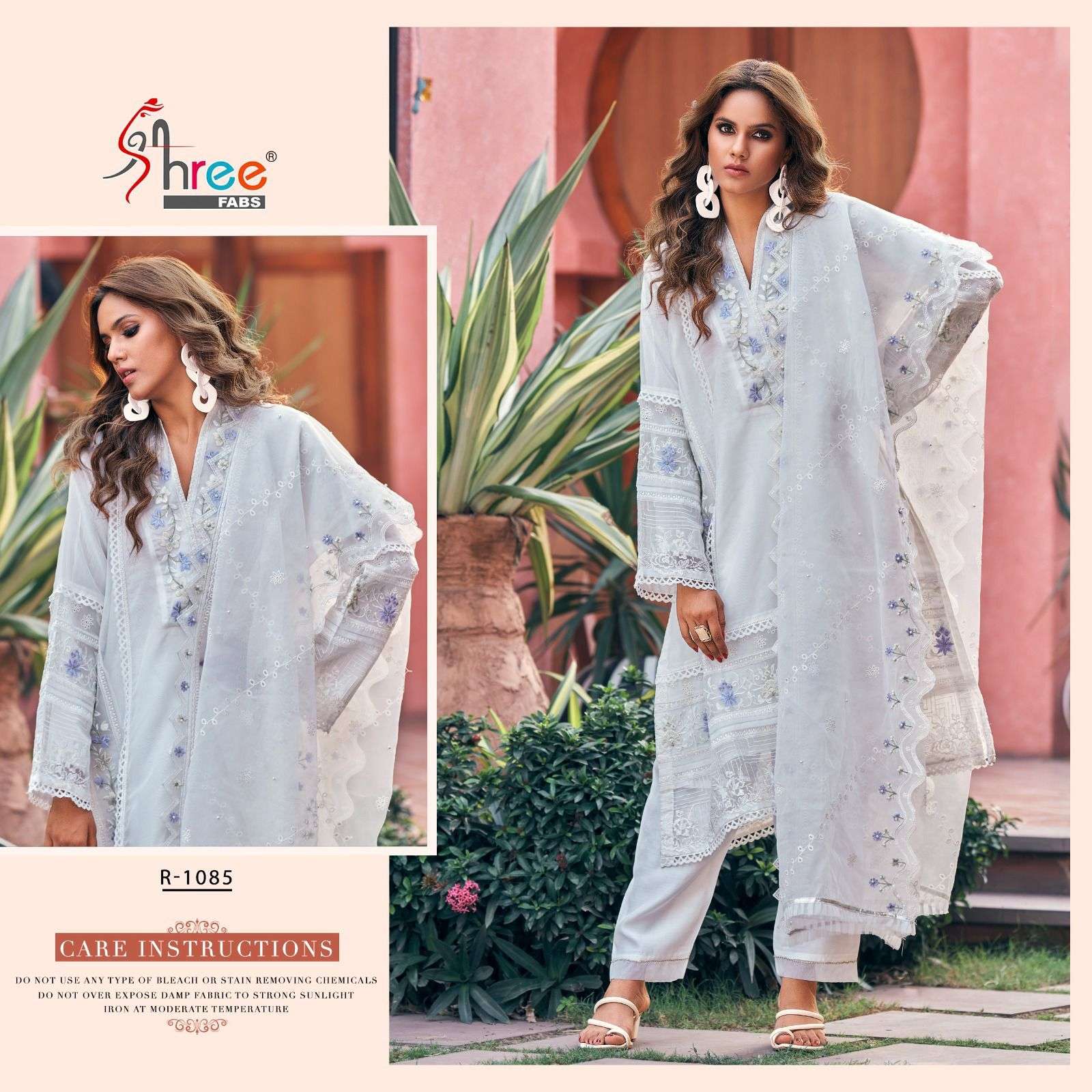 R-1085 HIT DESIGN BY SHREE FABS ORGANZA EMBROIDERY PAKISTANI STITCHED DRESS