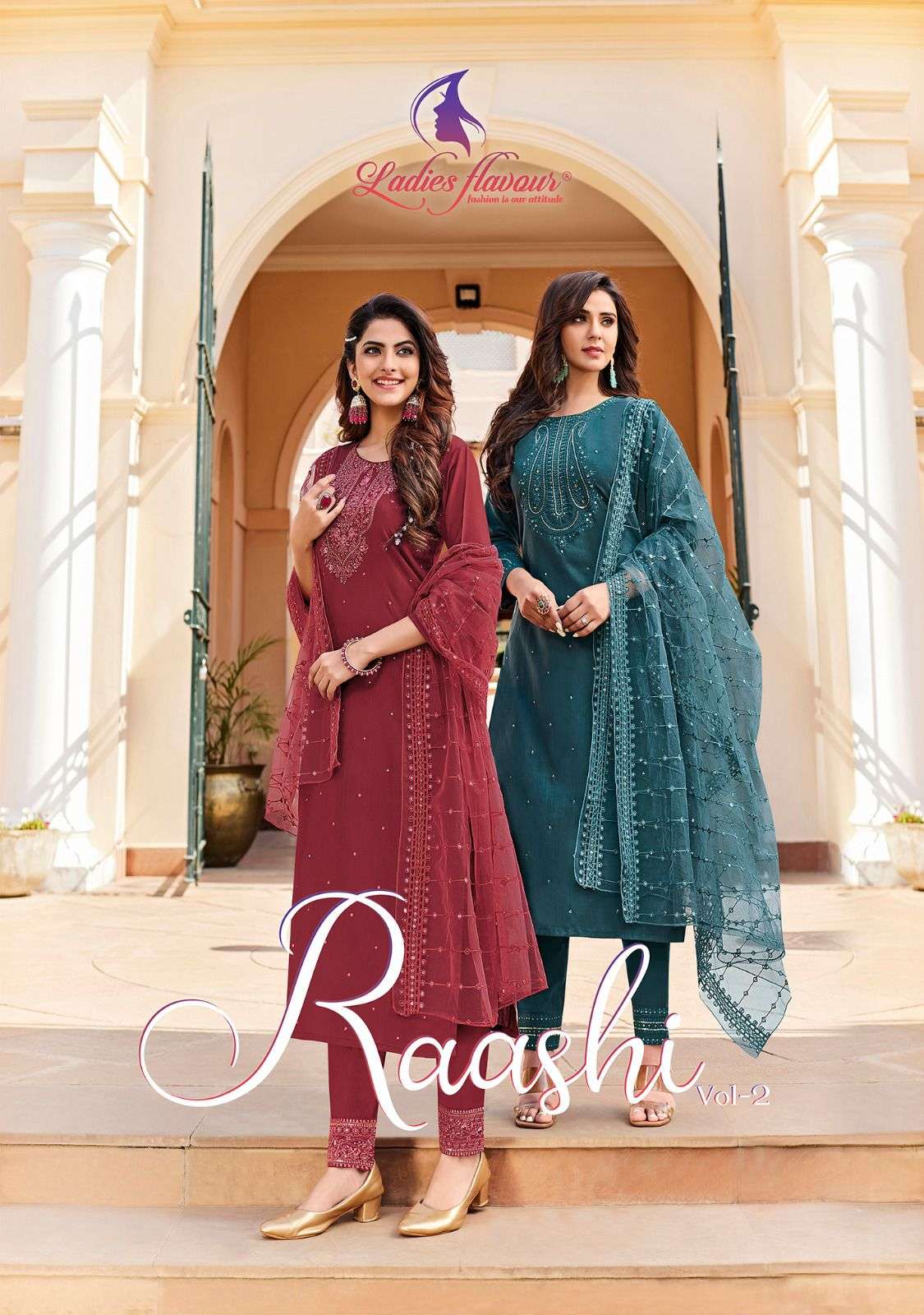 RAASHI VOL-2 BY LADIES FLAVOUR 2001 TO 2006 SERIES FANCY VISCOSE STITCHED DRESSES