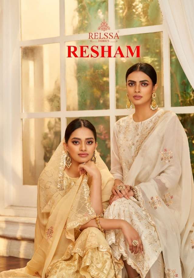 REAHAM BY  RELSSA 11001 TO 11006 SERIES PURE RESHAM SILK WITH FANCY EMBROIDERY WORK DRESSES