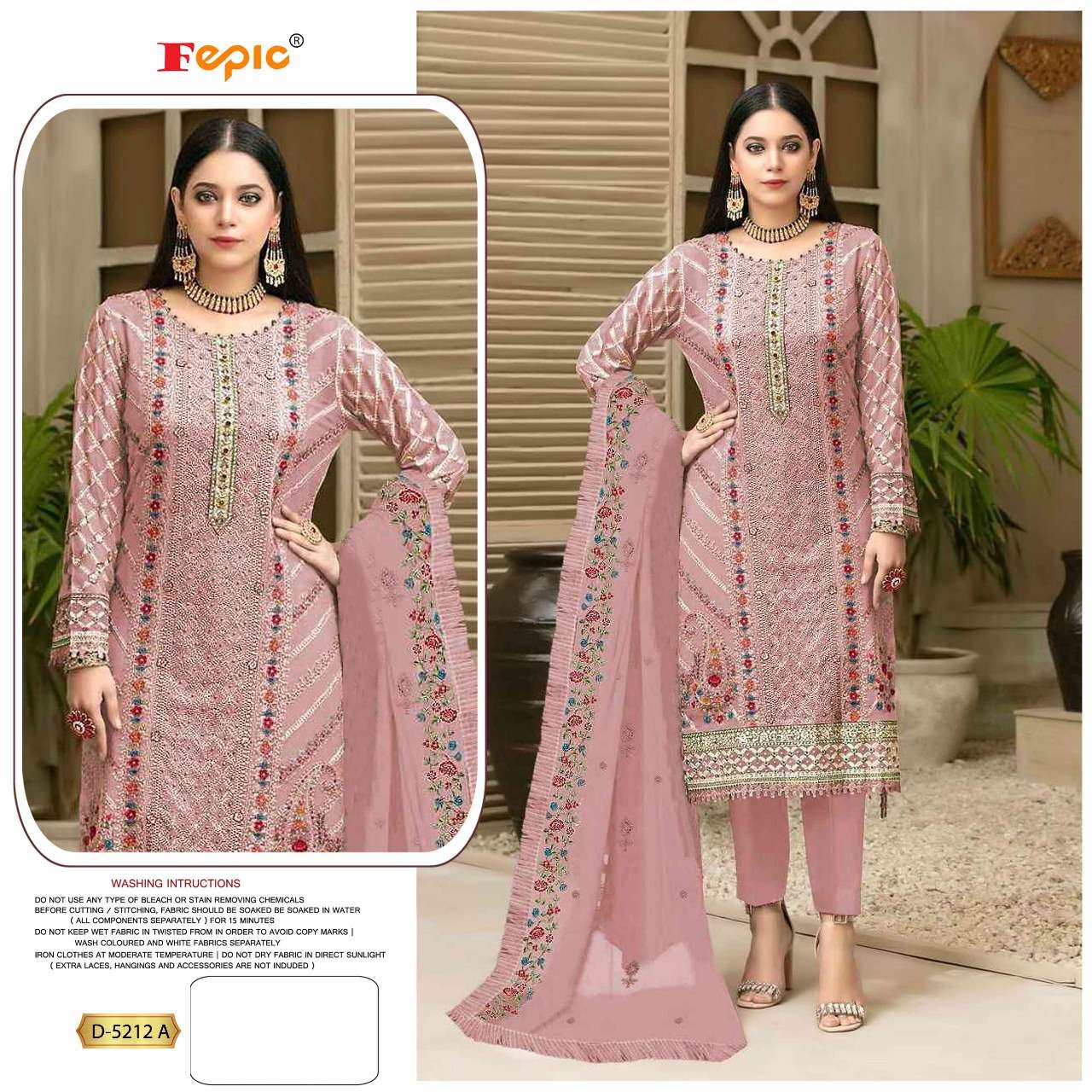 ROSEMEEN 5212 COLOURS BY FEPIC 5212-A TO 5212-K SERIES GEORGETTE WORK PAKISTANI DRESSES