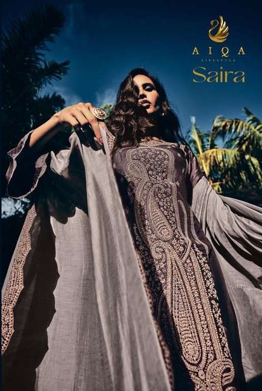 SAIRA BY AIQA 21 TO 26 SERIES RUSSIAN SILK FANCY CORDING WORK DRESSES